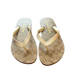 Coach Zac  Tan Flip Flops